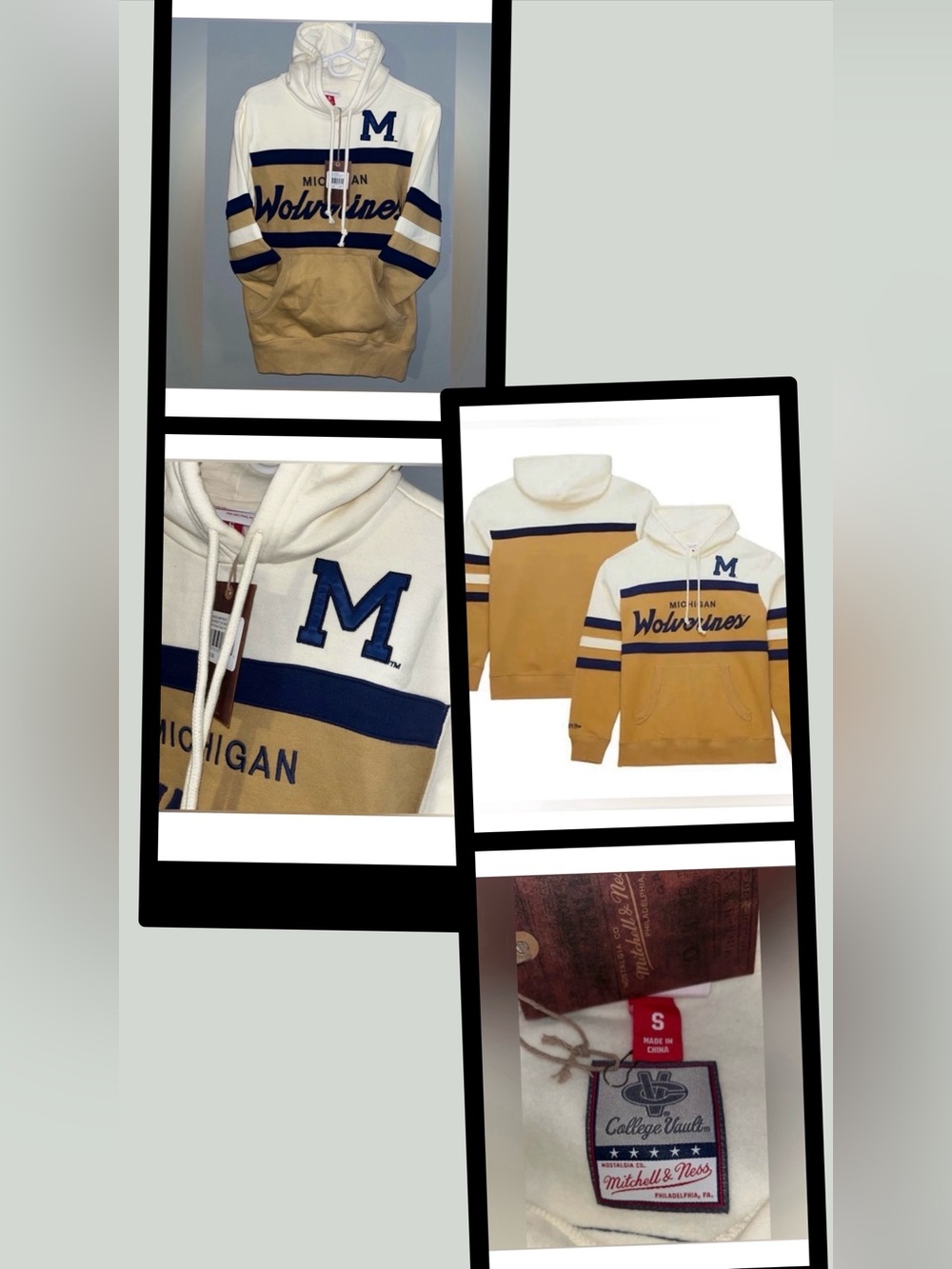 Mitchell Ness University Of Michigan Wolverines NCAA Head Coach Pullover Hoodie